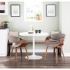 Lumisource Symphony Dining/Accent Chair in Walnut Wood and Grey Faux Leather CH-SYMP WL+LGY